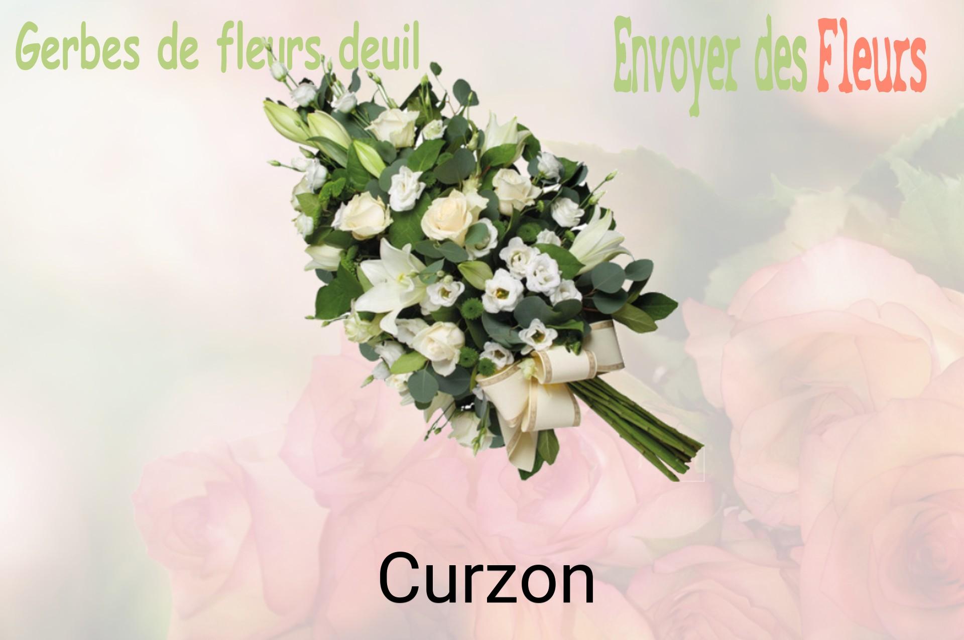 Gerbe de fleurs de deuil livrée à Curzon